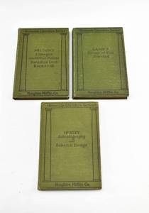 lot 285 image: Three Antique Riverside Literature Series Books