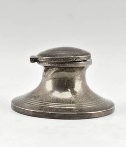 lot 135 image: Antique Sterling Silver Inkwell