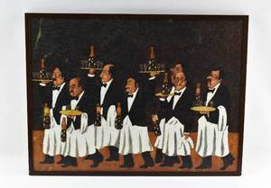 lot 45 image: Framed Giclee Print of The Flower Bottle Brigade by Guy Buffet