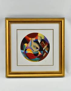 lot 50 image: Signed Lovers Serigraph by Linda Le Kinff