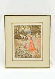 lot 54 image: Signed Mother and Daughters Print
