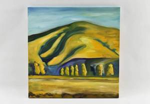 lot 58 image: Signed Rolling Hills at Sunset Painting by Diane Whitehead