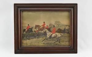 lot 60 image: Horseback Riders in Red Coats Print