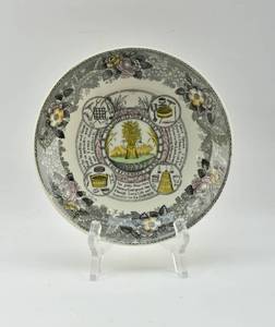lot 143 image: God Spede the Plough Display Plate by Adams England