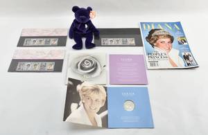 lot 257 image: Group of Princess Diana Memorabilia Including a Beanie Baby