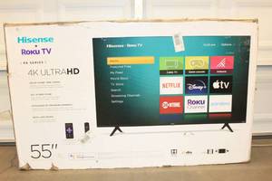 Hisense 55 Roku 4K Ultra HD TV - RETURN FOR REPAIR AS IS NOT TESTED