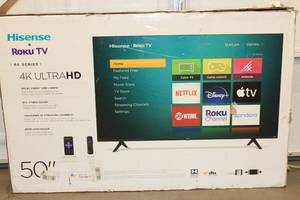 Hisense 50 Roku 4K Ultra HD TV - RETURN FOR REPAIR AS IS NOT TESTED