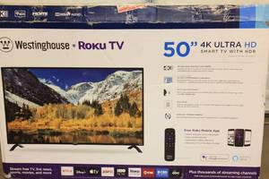 Westinghouse 50 Roku 4K Ultra HD TV - RETURN FOR REPAIR AS IS NOT TESTED