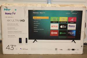 Hisense 43 4K Ultra HD  TV - RETURN FOR REPAIR AS IS NOT TESTED