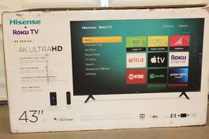 Hisense 43 4K Ultra HD  TV - RETURN FOR REPAIR AS IS NOT TESTED