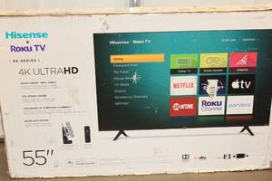 Hisense 55 Roku 4K Ultra HD TV - RETURN FOR REPAIR AS IS NOT TESTED