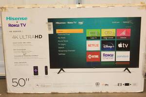 Hisense 50 Roku 4K Ultra HD TV - RETURN FOR REPAIR AS IS NOT TESTED