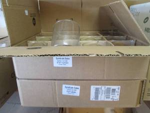 lot 46 image: (2) boxes of floral vases. see pics...