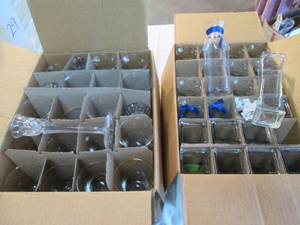 lot 47 image: (2) boxes of assorted vases. see pi...