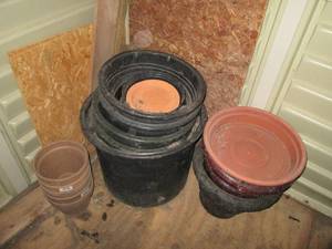 lot 62 image: Large grouping of outdoor planters ...