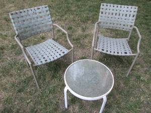 lot 70 image: metal framed weaved heavy plastic c...
