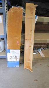 lot 266 image: 2-Long wooden wall shelf units...