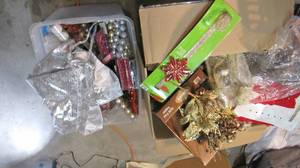 lot 270 image: Big box and storage tote loaded wit...