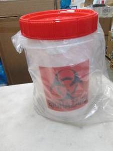 5 Gallon Biohazard Bucket with Lid...