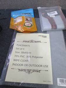 4 Placemats, Silica Gel Packs, Show...