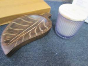 wooden Dcor Leaf, Lavender Candle...