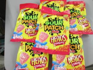 6- 8 oz bags Sour Patch Kids Heads...