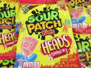 6- 8 oz bags Sour Patch Kids Heads...