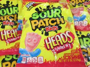 6- 8 oz bags Sour Patch Kids Heads...
