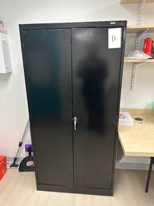 lot 11 image: Uline metal storage cabinet 36x18x72