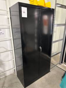 lot 66 image: Uline metal storage cabinet 36x18x72