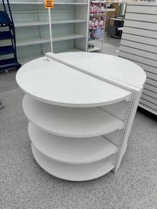 lot 85 image: Half Moon Shelving (set of 2), 41x36x20