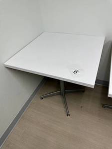 lot 100 image: White Square Table, 29.5x29.5