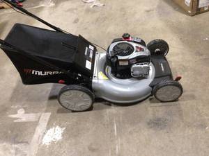 Murray 21 in. 140 cc Briggs and Stratton Walk Behind Gas Push Lawn Mower with Height Adjustment and with Mulch Bag  Customer Returns See Pictures