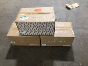 Lot of  3 JONATHAN Y July 17.5 in. 2-Light Metal Oil Rubbed Bronze Vanity Light     Customer Returns See Pictures