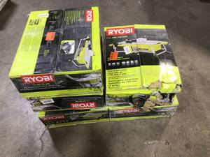 Lot of RYOBI 7 in. 4.8 Amp Tabletop Tile Saw  Customer Returns See Pictures