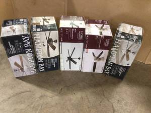 Lot of Assorted Ceiling Fan Lighting Various Modelsl and Conditions Customer Returns See Pictures