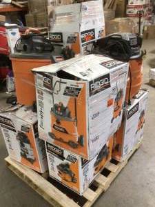 Pallet of Ridgid WetDry Shop Vacs Various Modelsl and Conditions Customer Returns See Pictures