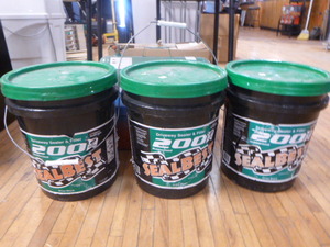 lot 87 image: 3 Pails of Sealbest Driveway Sealer and Filler