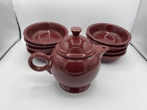 lot 29 image: Amazing Fiesta Bowls and Teapot