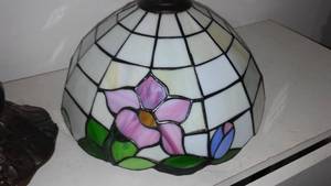Colored Glass Table Lamp. Working.