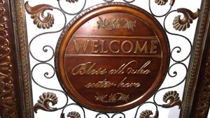 Welcome Metal Sign.
