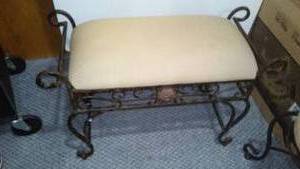 Padded Metal Bench.