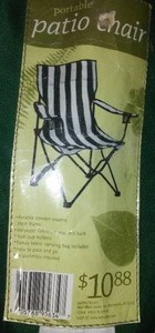 Striped Patio Chairs (2)