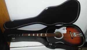 Stella Harmony Acoustic Guitar And Case.