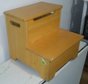 Maple 2 Step Stair with Storage.