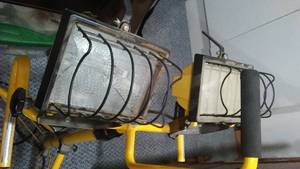 Twin Work Lights On Tripod.