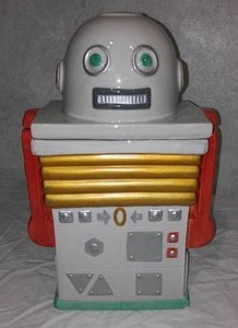Clay Art Robot Cookie Jar.