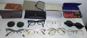 Vintage Eyeglasses and cases(8)