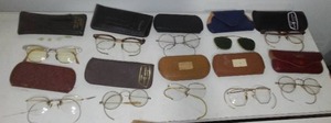 Vintage Eyeglasses and cases. (10)