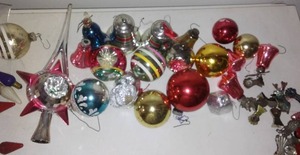 Vintage Christmas bulbs, clips and More.